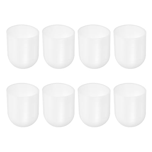 Image of uxcell 8Pcs Silicone End Caps, 40mm(1-23 /64 inch) ID 25mm(1 inch) Height Round Rubber Elastic Screw Thread Protectors Flexible Screw Bolt Covers Caps for Metal Tube Rod Bolt, Clear