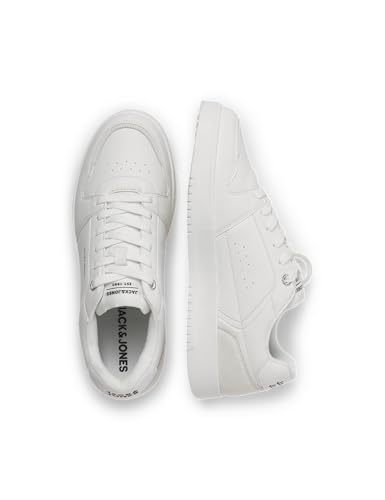 JACK & JONES Herren JFWEALING PU NOOS Sneaker, White/Detail:Trekking Green, 43 EU – Ansicht 3