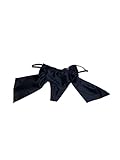 Victoria's Secret Dream Angels Satin Bow V-String Panty Color Black New (Medium)