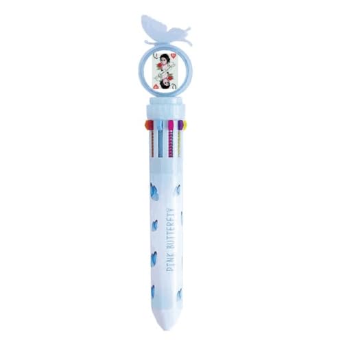 Stylo à bille rétractable cartes à jouer Q multicolore écriture écriture