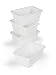 Tot Tutors Plastic Storage Bins, Small, Set of 4 (White)