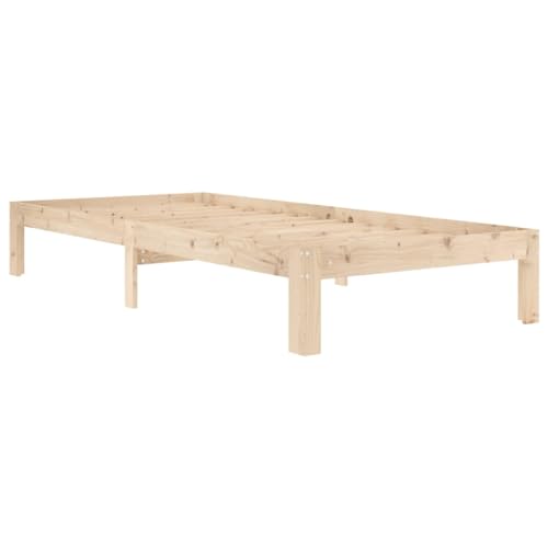 vidaXL Massivholzbett Bettgestell mit Lattenrost Bett Holzbett Bettrahmen Einzelbett Schlafzimmerbett Schlafzimmermöbel Kiefer 90x200cm