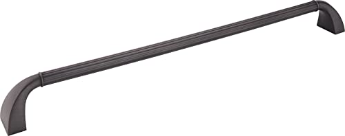 Jeffrey Alexander Z281-18Absb Antique Brushed Satin Brass Pulls Cordova Collection Ribbed Appliance Cabinet Pull 18 Inch Center #TOP3