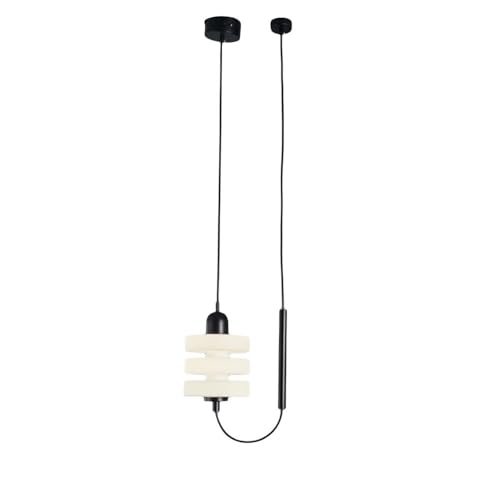 Modern Minimalist Nordic Pendant Light, Layered White Glass LED Hanging