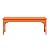 WestinTrends Malibu Outdoor Bench, All Weather Resistant Poly Lumber Backless Patio Garden Bench, Adirondack Curved Bench Seat for Comfort, Orange