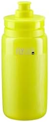Elite Fly Tex Cycling Water Bottle 550ml – Yellow Fluo – Ultra-Lightweight, BPA-Free, Easy-Squeeze Sports Bottle for Road, MTB & Gravel