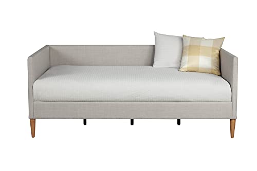 Alpine Furniture Britney Wooden Day Bed In Light Gray Linen, Twin, 1096T #TOP2