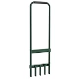 Outsunny Rasenlüfter 30cm Breite Manuell Rasenbelüfter Aerifizierer für Rasen mit rutschfest Griff, Vertikutierer Rasenspecht, Boden Belüftung Rasenpflege Gartengeräten Bodenschiene für Garten Höfe