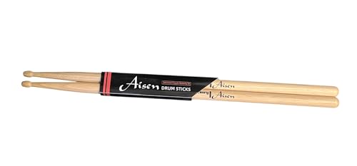 Baquetas Aisen 5A de acacia americana, 3 pares para bateristas, aptas para todos los géneros musicales miniatura 2