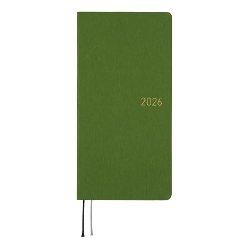 Hobonichi Techo 2026 Spring Weeks Colors: Antique Green (Japanese Tall & Slim April Start)
