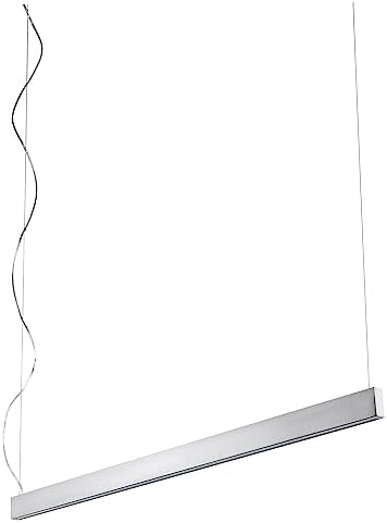 Oxygen Lighting Oxygen 32-633-24 Contemporary Modern LED Pendant from Zepp Collection in Pewter, Silver Finish, 50.00 inches, Satin Nickel