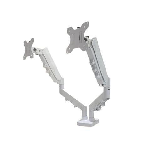 Support pour deux écrans bras mécanique articulé blanc double moniteur
