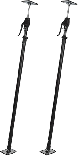 wolfcraft Puntal I 4042000 I Para posicionar, sujetar y fijar piezas, ideal para planchas de placa de yeso - Extensible de 1,22 a 2,90 m (Paquete de 2)