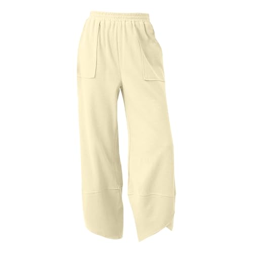 Girls Aesthetic Sweatpants Pockets Straight Leg Kids Plain School Pants Casual Baggy Joggers Elastic High Waist2