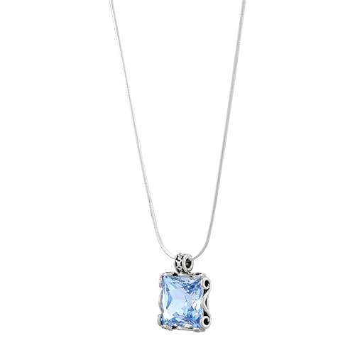 Silpada 'Cooling Effects' Sterling Silver Blue Crystal Pendant Necklace, 18"2
