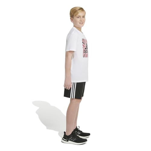 adidas Boys' Short Sleeve Cotton Blocked Bos Logo T-Shirt4