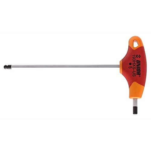 Unior Tool's Tournevis à tête sphérique 6 pans avec manche en T 4 têtes rouges