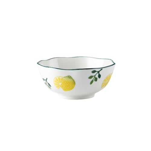 WAIT FLY Lemon Ceramic Soup Bowl Serving Bowl for Salad Dessert Snacks Rice