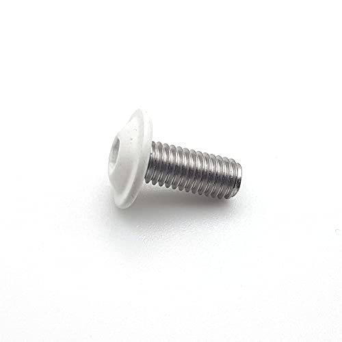 Vis à métaux M5x12 mm RAL 9010 tête bombée à embase six pans creux Inox A2 x50