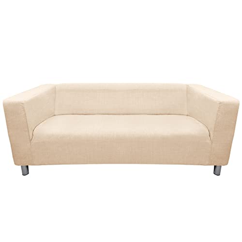 CRIUSJA Couch Cover for IKEA Klippan Loveseat, Couch Covers for Small Couch, Sofa Slipcovers for Living Room, Couch Cover with Cushion Covers (S-3)