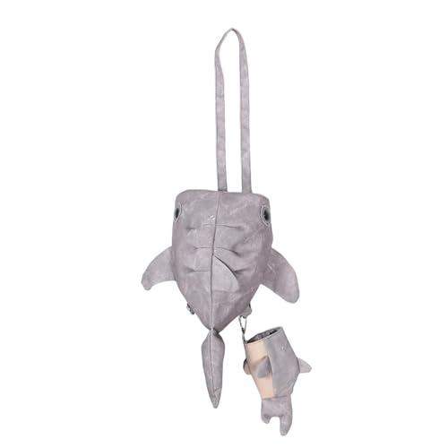 Sac à dos requin-baleine kawaii et sac bandoulière en toile pour voyage et sorties