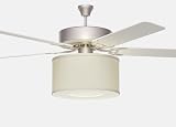 FANTASTIC SHADE CLIPS Ceiling Fan 100% Linen Shade DIY Bundle + Patented Adapters & FREE Diffuser, Fits 98% of Fan Light Kits (*YOU MUST CHECK FOR COMPATABILITY BEFORE PURCHASING*) Off-White