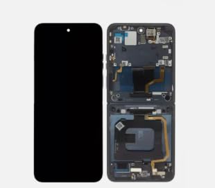Original Inner Foldable for Motorola Razr+ Plus 2024 Screen Replacement for Moto Razr+ Plus 2024 Razr 50 Ultra LCD XT2451-1 XT2451-2 LCD Display Digitizer Touch Assembly with Frame (Midnight Blue)
