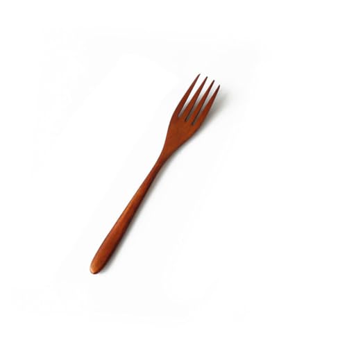 HEALEEP 5個 木製四齒フォーク 和風デザート用カトラリー 軽量で衛生的 食器洗浄機対応 キッチンやパーティーに