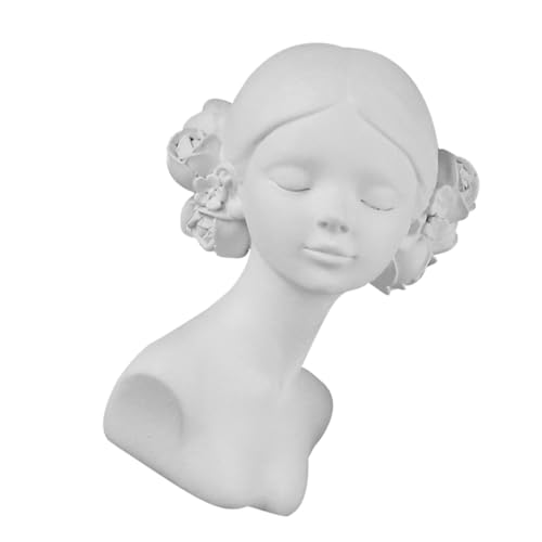 Cabilock Resin Girl Statue Artistic Bust Home Decor Figurine Dance Sculpture Baby Girl Nursery Decor Elegant