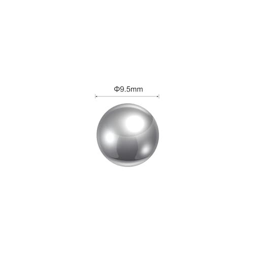 sourcing map 50 Stück Präzisionskugeln 9.5mm Durchmesser 201 Edelstahlkugeln G100 für Kugellager
