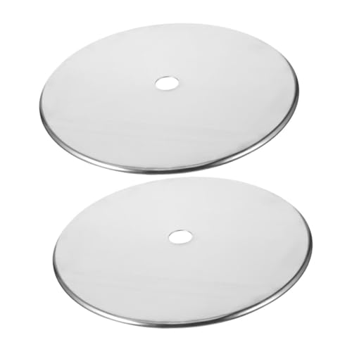 CHICAMPERA 2pcs Stainless Steel Induction Cooker Adapter Ring with Thickened Cover for Hot Pot Tables Heat Diffuser Plate for Electric Cookers for Covering Sunk