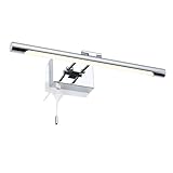 Lámpara de pared LED para espejo de baño, lámpara de pared cromada con cordón para tocador, lámpara de espejo de baño de pared