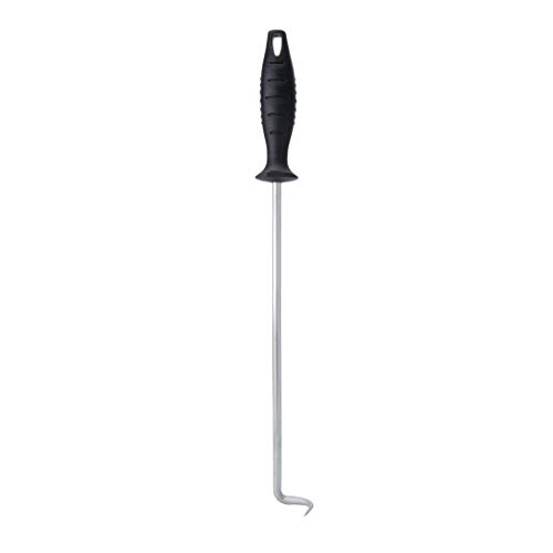 MSY BIGSUNNY Edelstahl Schwein Schwanz Grillhaken – Fleischwender zum BBQ, Rostfrei – Rechtshänder, 40,6cm