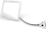 Duschspiegel Antibeschlag Mit Saugnapf, Rasierspiegel Dusche, Spiegel Dusche Beschlagfrei für Bad, Flexible Height Fogless Shower Mirror, 16x16 cm (Flexibel)