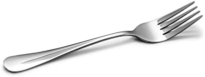 ELLERT 12-Piece Salad Forks Dessert Forks Pack, 18/10 Stainless Steel Silverware Forks, Mirror Polished Dishwasher Safe (Silver 6.7 Inches)