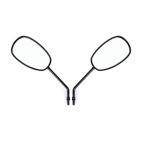 Rétroviseurs moto 10mm noirs réglables à 360° pour guidon de scooter