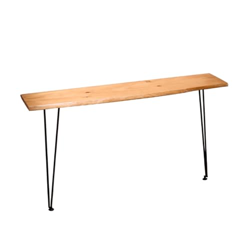 Mesa de entrada estrecha de madera moderna para pasillo y sofá 2
