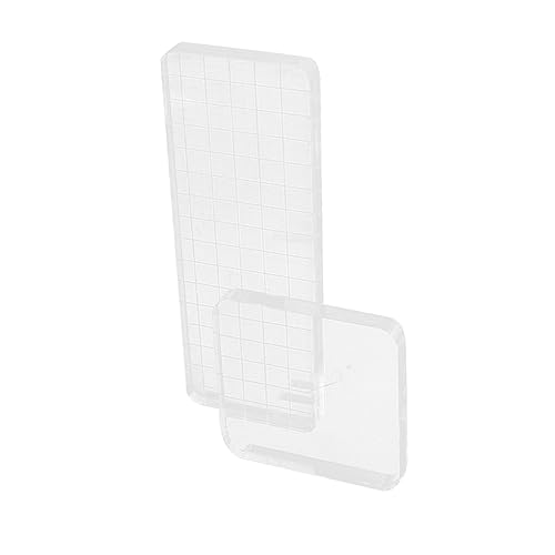 DIYEAH 2 Pcs Acrylic Stamp Handle Block Pad Safe Material for DIY Floral Decorations