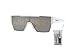 Burberry BE4291 3007/H 38MM White/Polyamide Lens Grey Tampo Burberry Silver/Gold Rectangular Sunglasses for Men +Bundle with Accessory Eyewear Kit