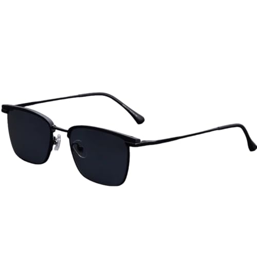 Lunettes de soleil rétro punk pour homme et femme en métal noir