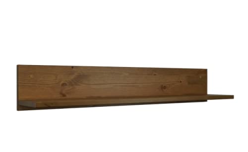 hagge home Estantería de pared de madera escandinava, flotante, para salón, dormitorio, habitación de los niños, baño, cocina, pasillo, oficina, 100 x 17 x 17 cm, roble marrón Cover
