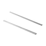 CLISPEED 2 pares Palillos Largos de Cocina Antideslizantes Acero Inoxidable Freír y Hot Pot de Modelos Redondo y Cuadrado Resistente y Seguro para Restaurante y Hogar