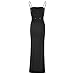 VANCOL Women's Cutout Backless Maxi Dress Sexy Sleeveless Tight Slip Spaghetti Strap Long Dresses Black