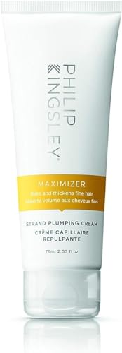 PHILIP KINGSLEY | Maximizer Strand Plumping Cream | Volume for Hair Smoothing | Volumizing for Fine, Flat, Limp, Flyaway Hair | Volumizer, Adds Body and Shine | 2.53oz