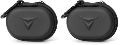 Decibullz - Zipper Headphones Carrying Case, Perfect for Earphones and Earplugs (Black) (Pack of 2)