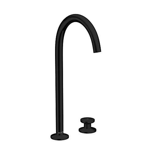 AXOR ONE Modern 48060671 - Grifo de lavabo de baño de 2 asas y 2 agujeros de 14 pulgadas de alto, color negro mate
