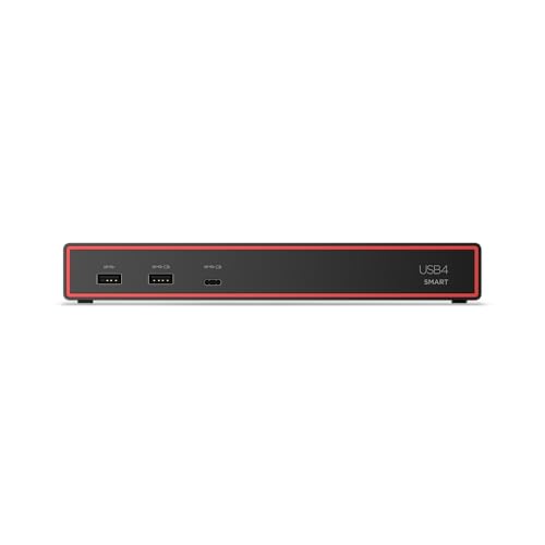 Lenovo ThinkPad USB 4 Smart Dock 5500 w/ 135W Adapter, Supports up to 4 Displays, 100W Power to Laptop, Integrated USB4 Cable, Eclipse Black by Lenovo - Image 3