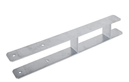 H-Anker 5,0-5,5mm feuerverzinkt 600mm 71/91/101/141 Pfostenträger Pfostenanker Zaun caport (8, 71mm/600mm)