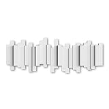 Umbra Sticks Perchero de pared con 5 ganchos extraíbles, Blanco