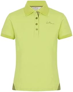 LeMieux Young Rider Polo Shirt - Unisex Kid's Button Up Activewear - Classic Fit Short Sleeve Top - Soft Fabric